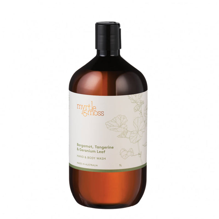 Bergamot hand and body wash refill, myrtle and moss