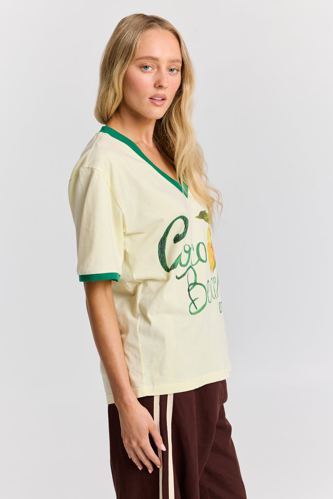 Coco Beach Hotel V Neck Tee
