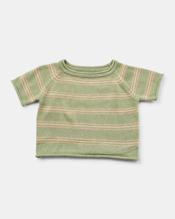 Beau Knit T-Shirt - Fern Stripe