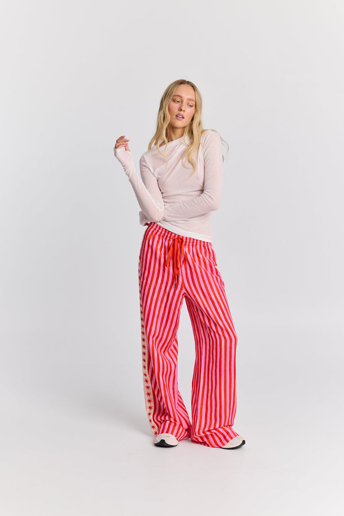 Cherry Ripe Linen Pant