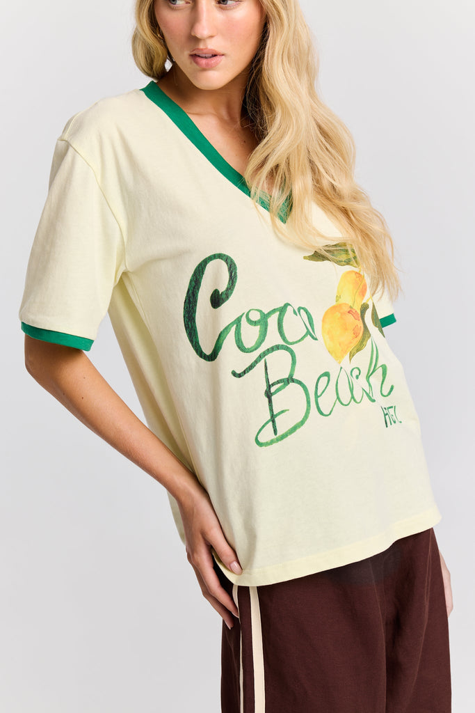 Coco Beach Hotel V Neck Tee
