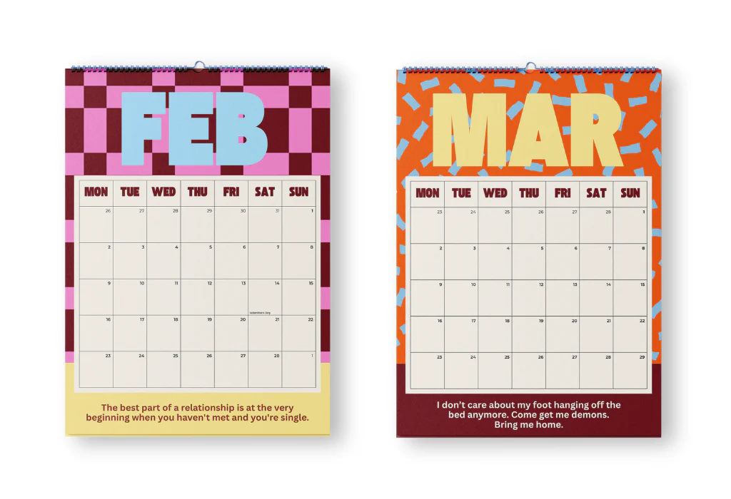 2026 BAD ON PAPER CALENDAR (SPIRAL) 30CM X 21CM