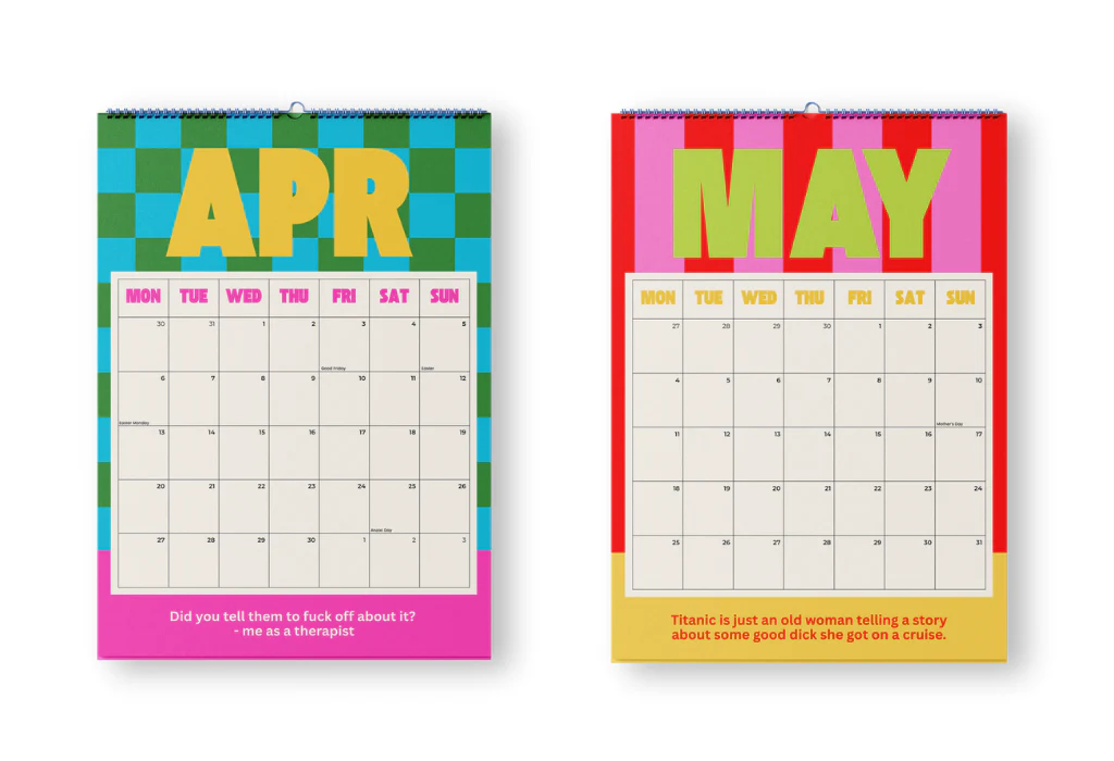 2026 BAD ON PAPER CALENDAR (SPIRAL) 30CM X 21CM