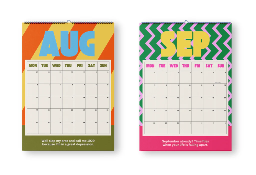 2026 BAD ON PAPER CALENDAR (SPIRAL) 30CM X 21CM