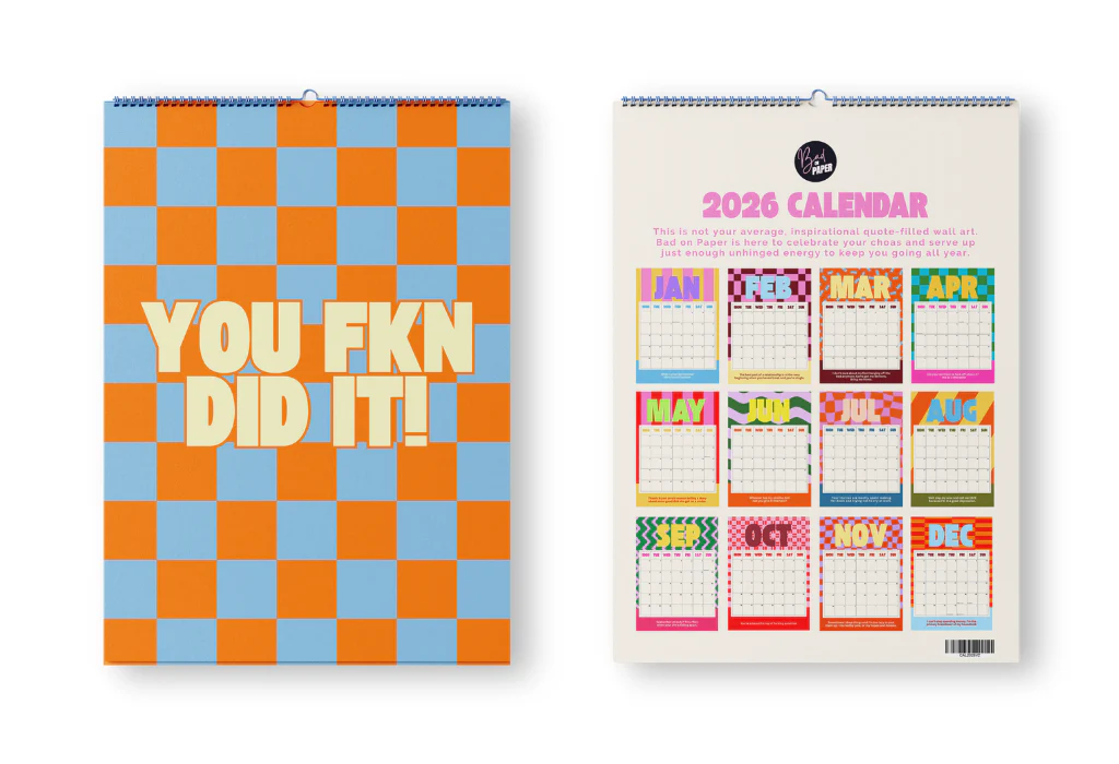 2026 BAD ON PAPER CALENDAR (SPIRAL) 30CM X 21CM
