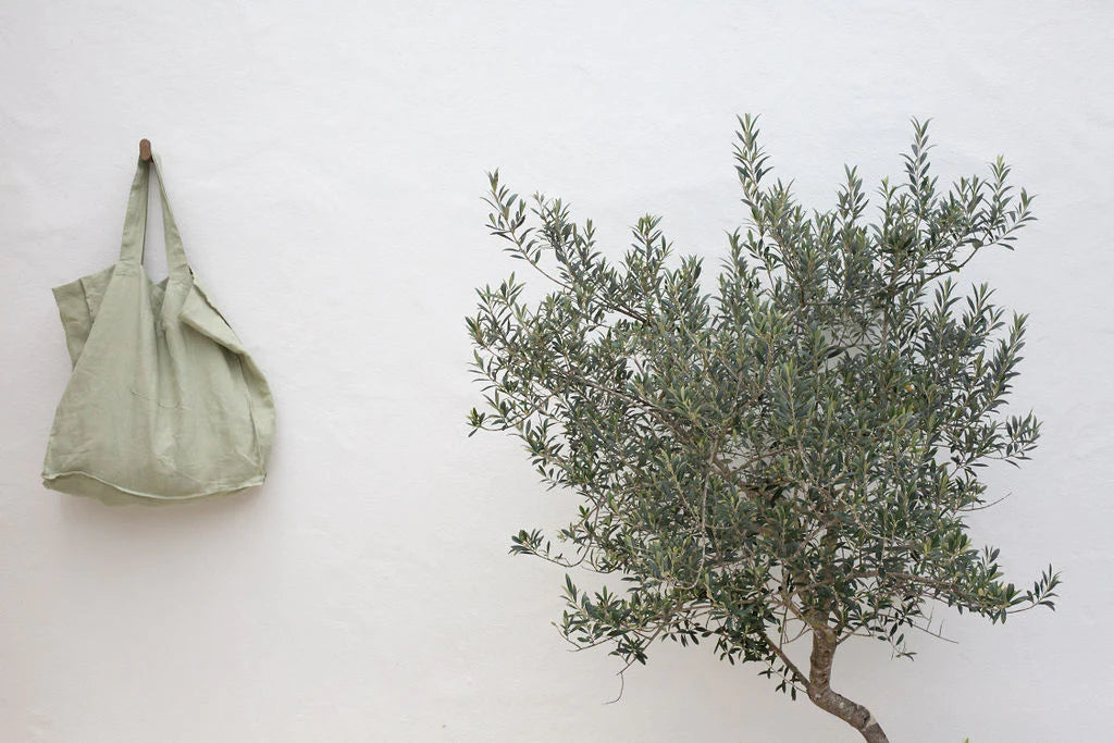 The Weekender Linen Tote - SAGE