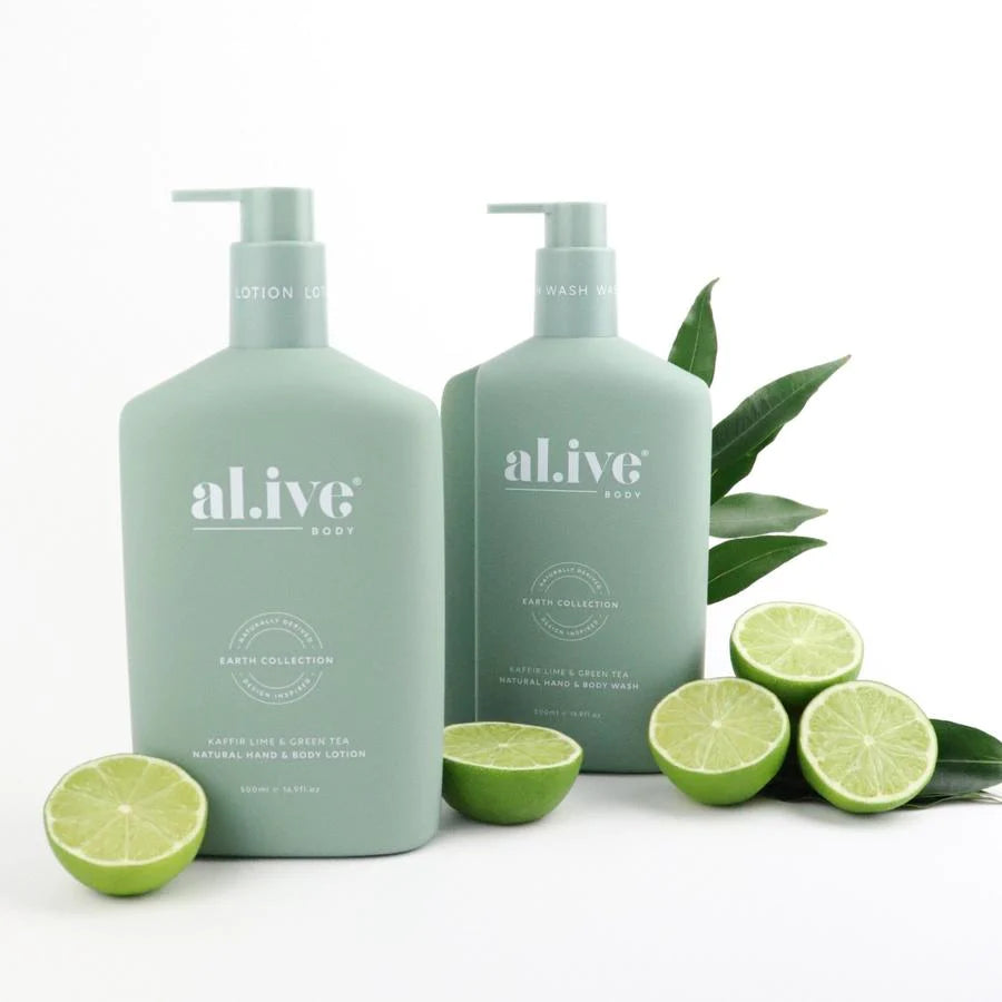 WASH & LOTION DUO + TRAY - KAFFIR LIME & GREEN TEA