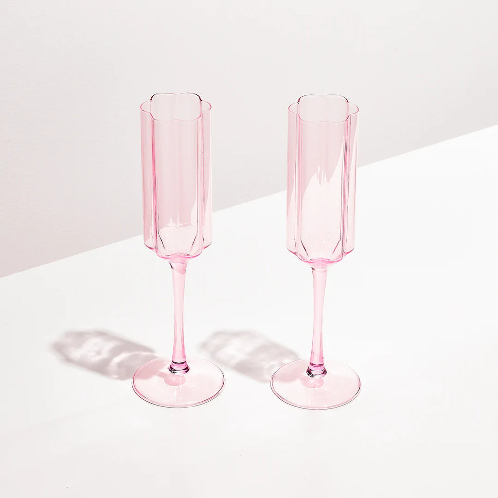 TWO WAVE FLUTES - PINK