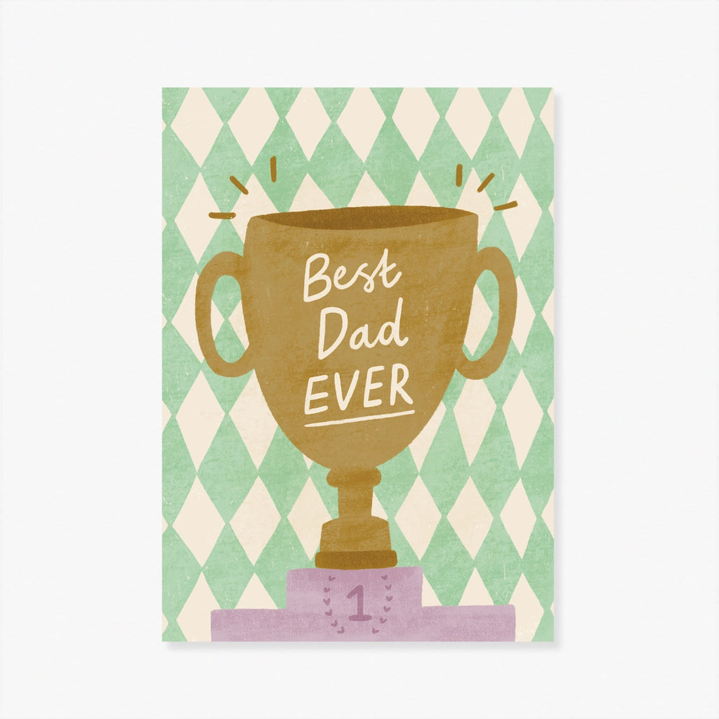 Best Dad Ever Trophy Card