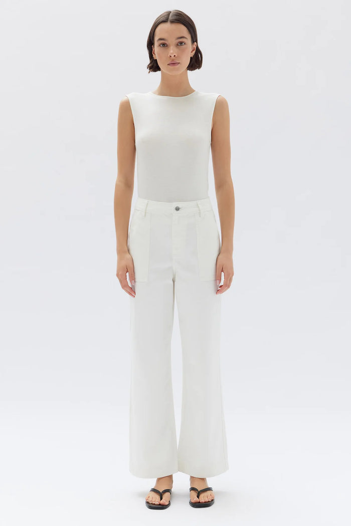 Womens Carpenter Pant Antique White