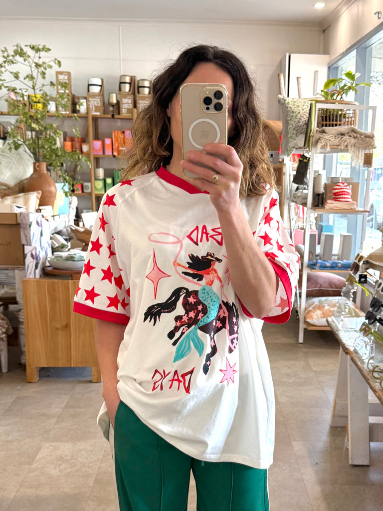 No Bad Days Oversized Tee - White