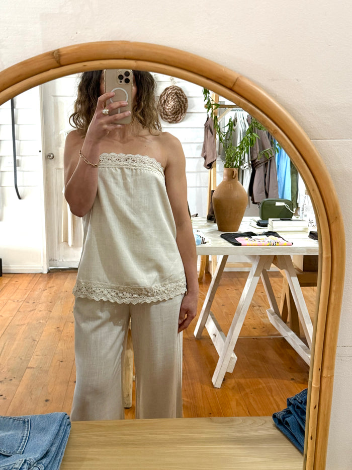 Tube Top / Pant Set Oatmeal