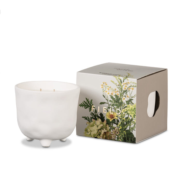 Botanical Candle FIELD (White Pot)