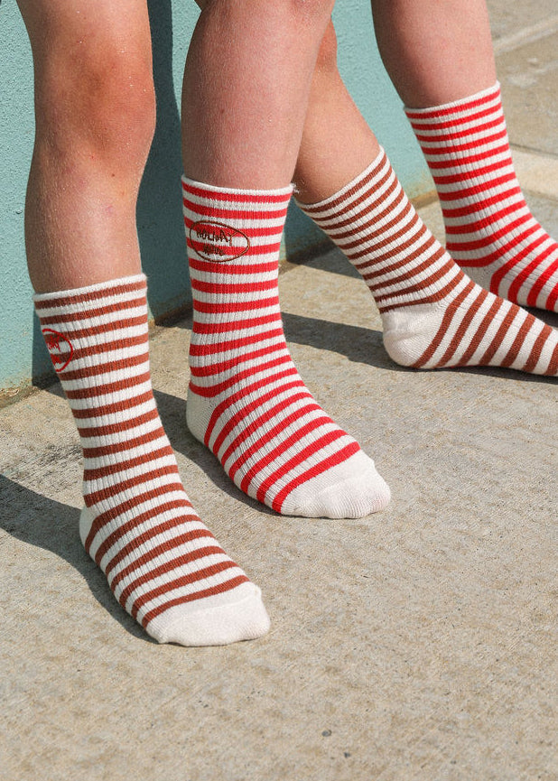 Holiday Mode Stripe Socks - Fiesta