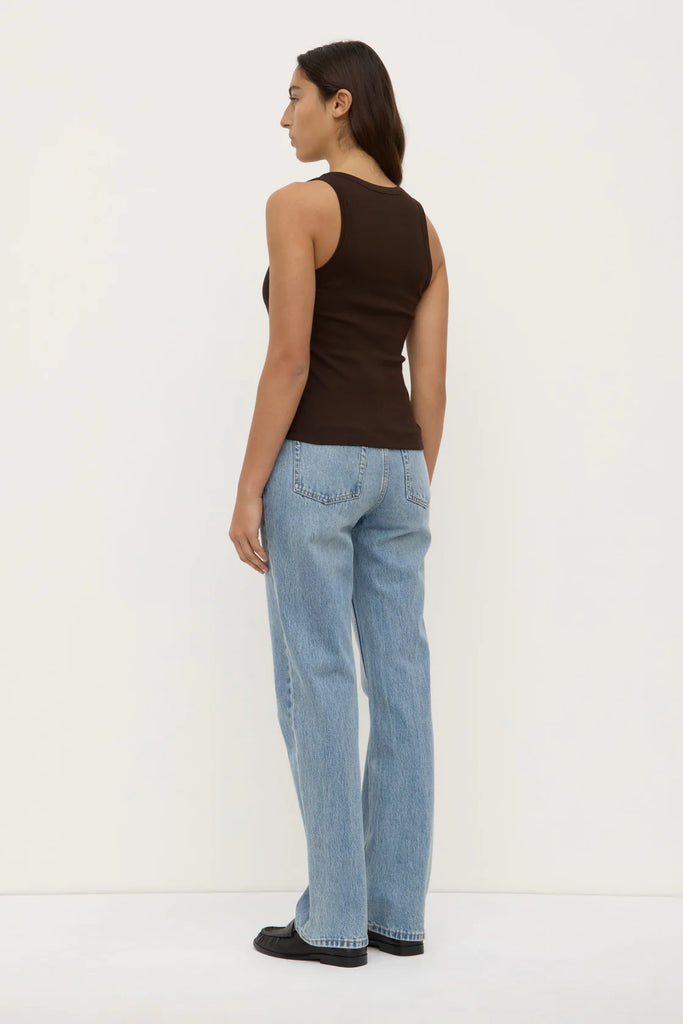 Robyn Scoop Neck Rib Tank Ganache