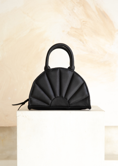 Soleil Mini Tote Textured Noir