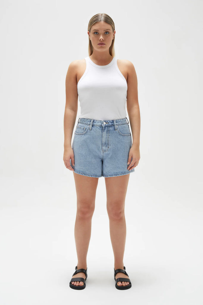 Vintage Denim Short Light Stone
