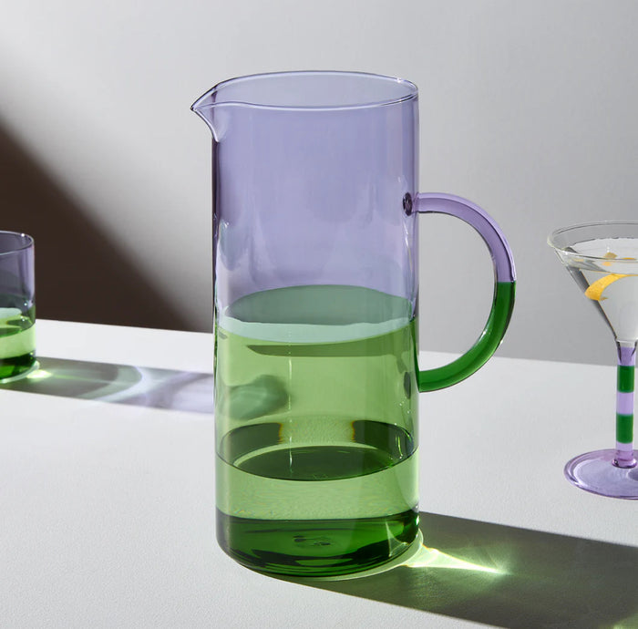 TWO TONE PITCHER - LILAC + GREEN