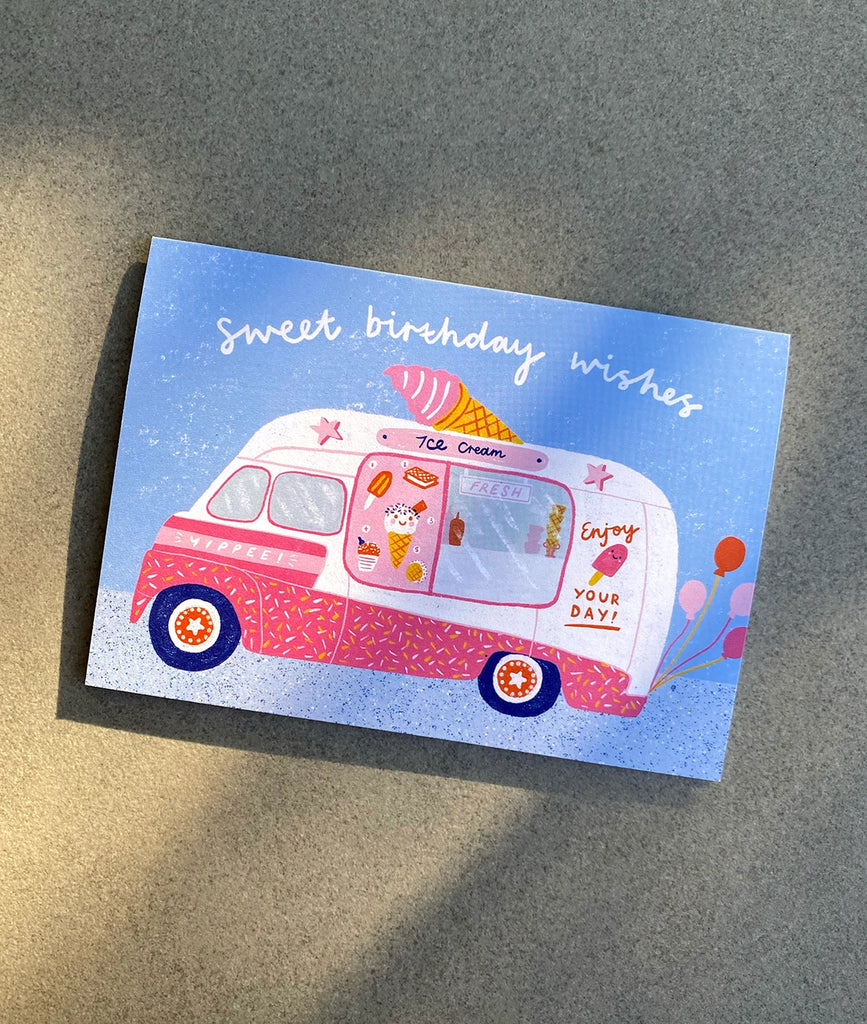 Ice Cream Van Birthday Card