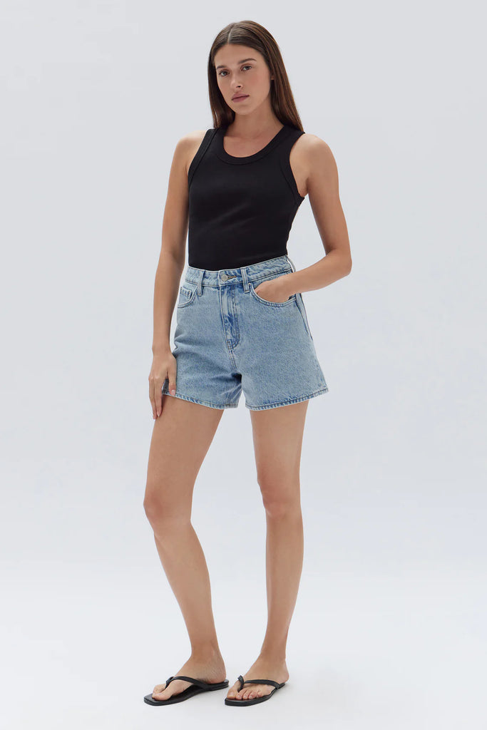 Vintage Denim Short Light Stone