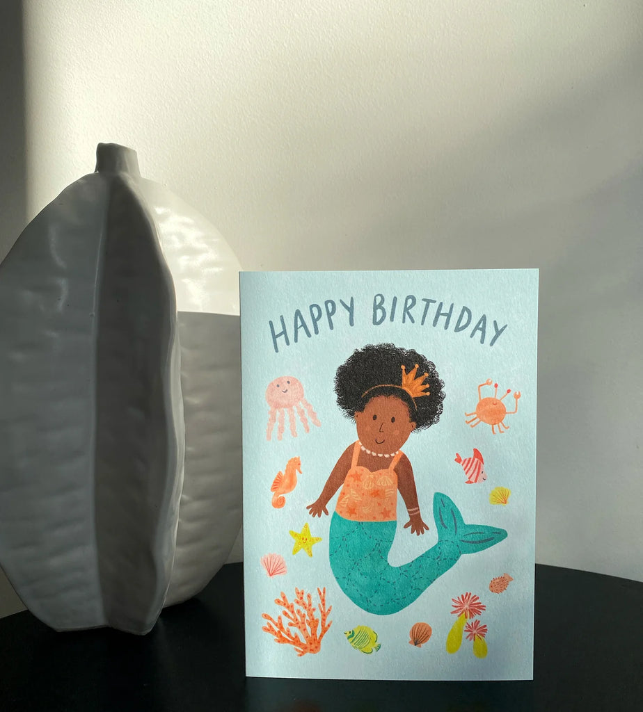 Mermaid Happy Birthday Card