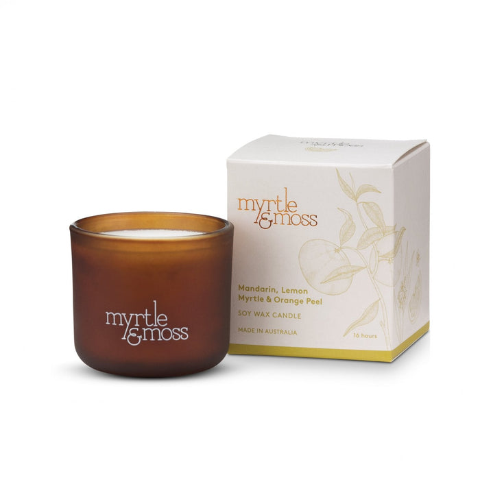 Mini Soy Wax Candle Mandarin, Lemon Myrtle and Orange Peel 16 hours