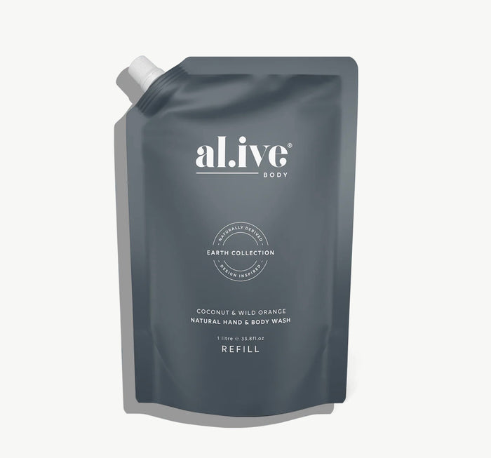 1 LTR WASH REFILL - COCONUT & WILD ORANGE