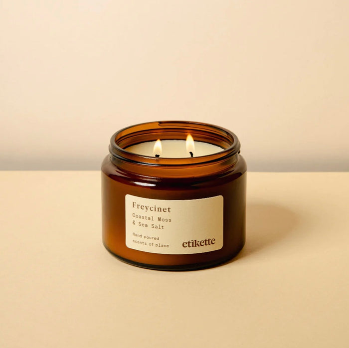 Freycinet in Coastal Moss & Sea Salt 500ml double wick