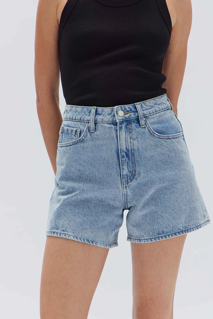 Vintage Denim Short Light Stone