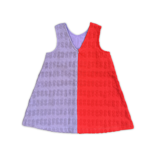 Bubble Terry Towelling Dress Fiesta and Mauve