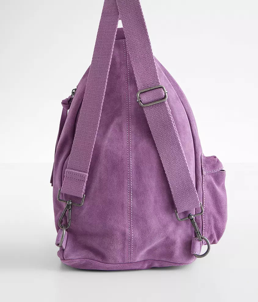 Oxford suede sling bag orchid