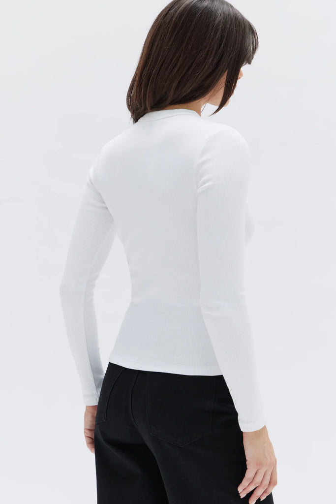 Miana Organic Long Sleeve Tee - White