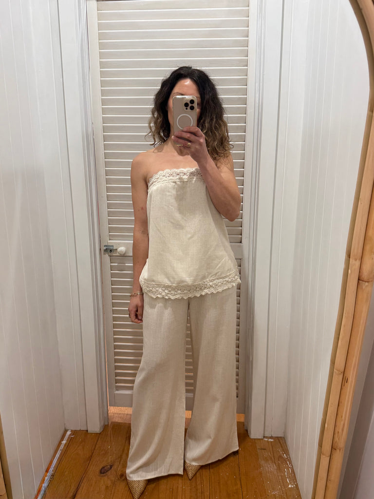 Tube Top / Pant Set Oatmeal