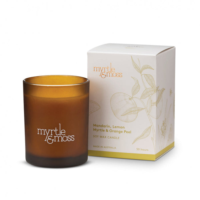 MANDARIN, LEMON MYRTLE & ORANGE PEEL CANDLE - 50 hours