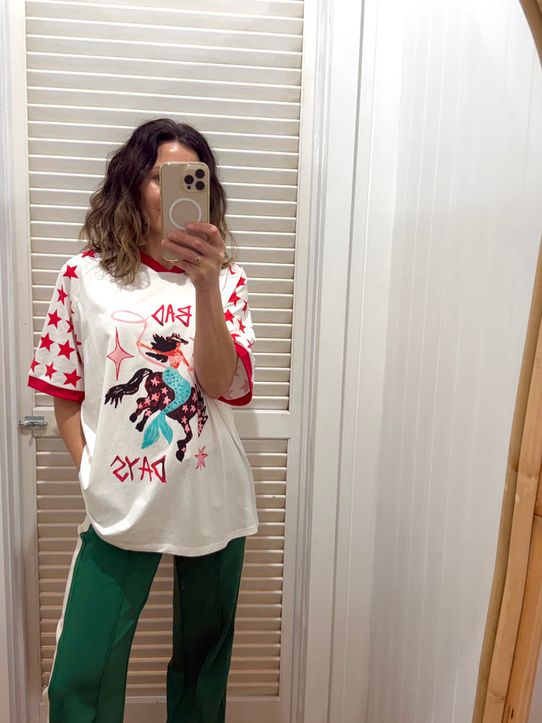 No Bad Days Oversized Tee - White