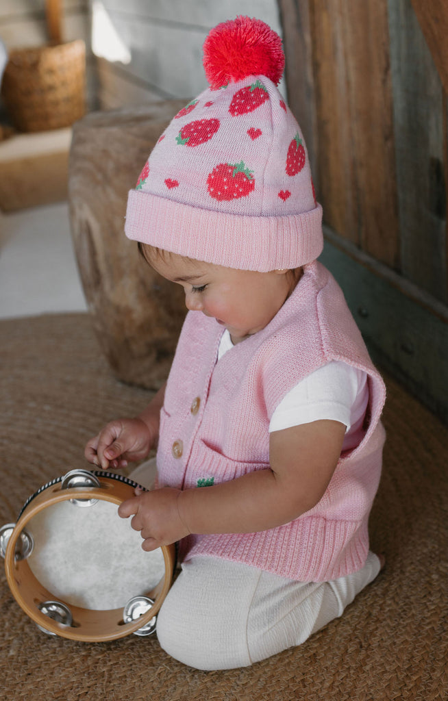 Strawberry Fields Merino Beanie