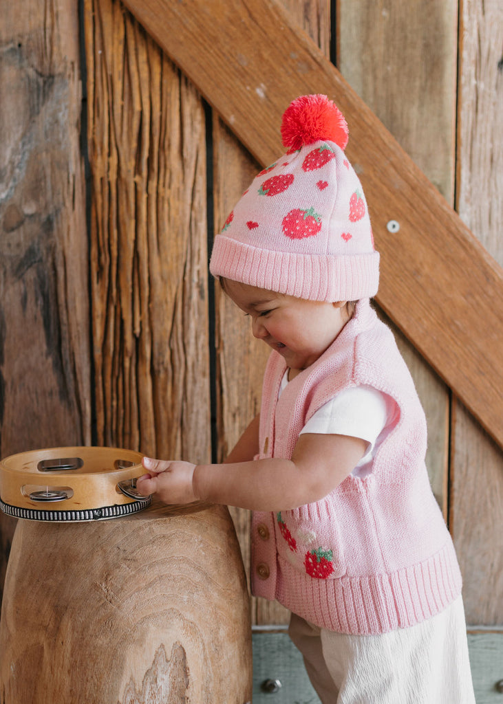 Strawberry Fields Merino Beanie