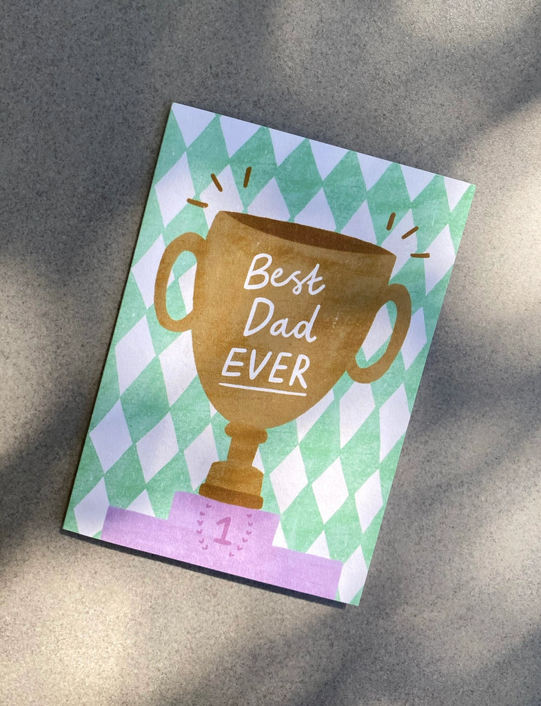 Best Dad Ever Trophy Card