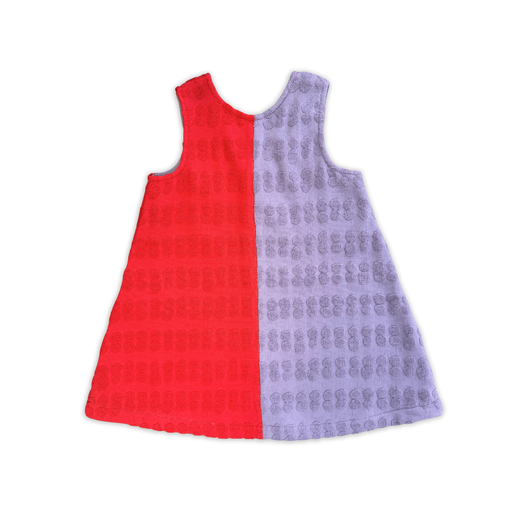 Bubble Terry Towelling Dress Fiesta and Mauve