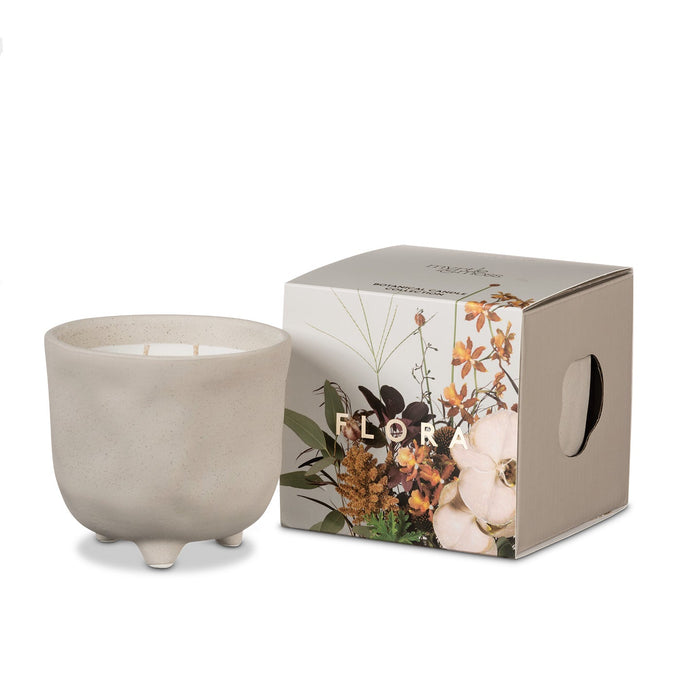 Botanical Candle FLORA (Pebble Grey Pot)