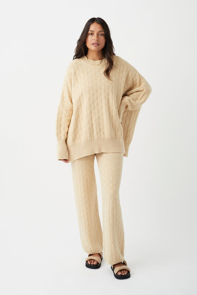 Sierra Organic Knit Pant - Oat