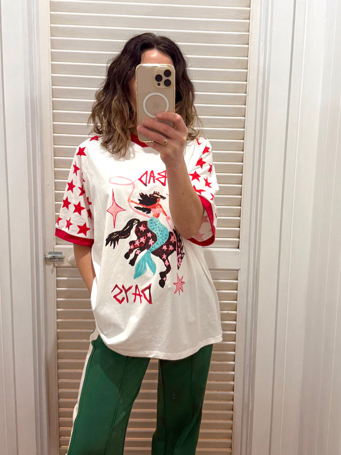 No Bad Days Oversized Tee - White