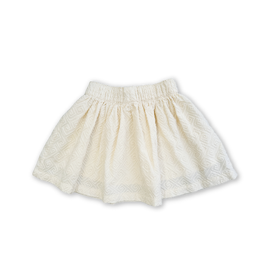 Embroidered Ziggy Skirt Cream