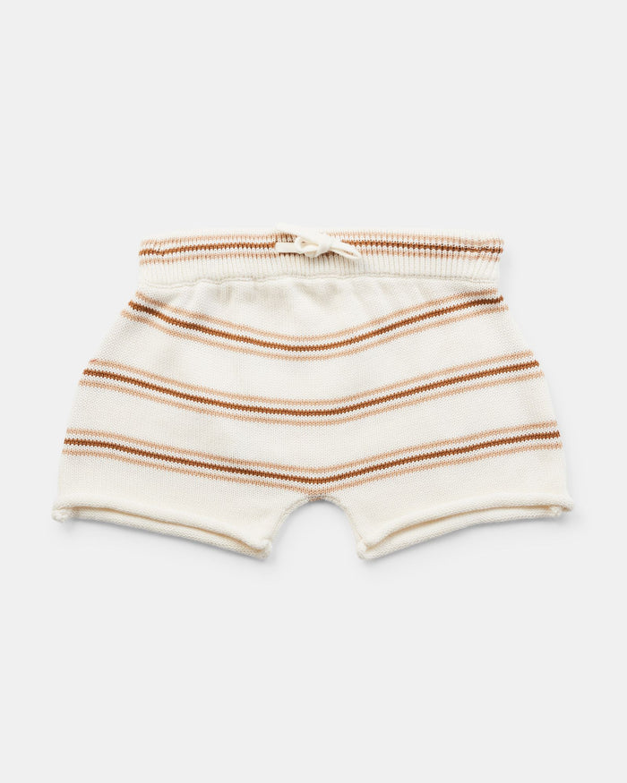 Jack Knit Shorts - Tan Stripe