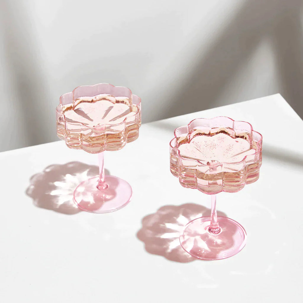 TWO WAVE COUPE SET - PINK