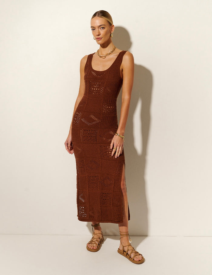 Clementine Midi Dress Chocolate