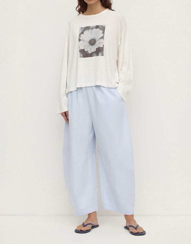 Elaine Washed Cotton Pant Powder Blue