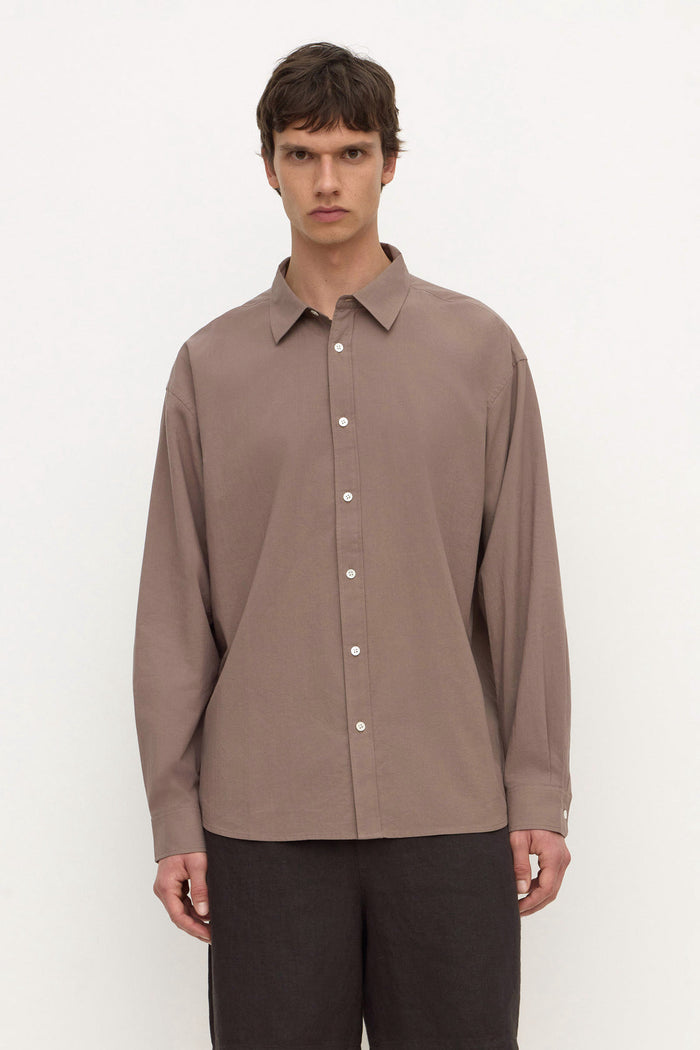 Franco Long Sleeve Shirt Dark Sand
