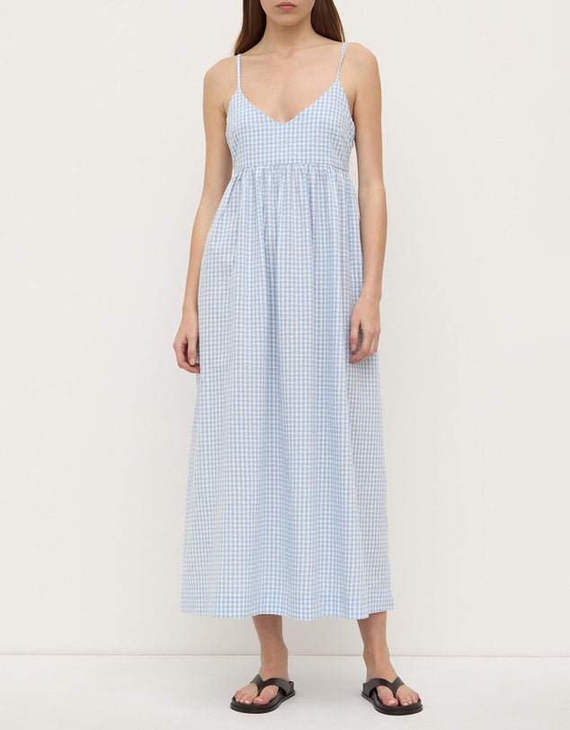 Ainslee Midi Dress Blue Check