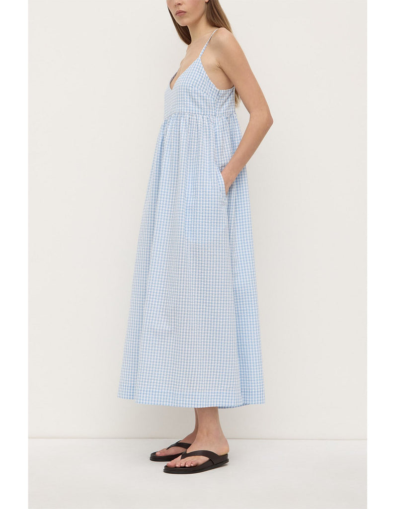 Ainslee Midi Dress Blue Check